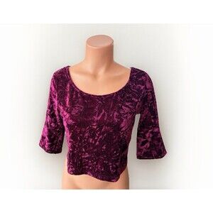 Staring At Stars Urban Outfitters Crushed Velvet Crop Top Size S Romantic